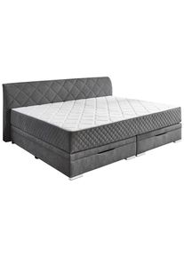 Boxxx Familienbett , Anthrazit , Kunststoff , H2 + H3 , 7-Zonen , 240x200 cm , Wendematratze mit unterschiedlichen H&auml;rtegraden, Partnermatratze mit durchgehendem Bezug, Familienbett , Schlafzimmer, Betten, Familienbetten