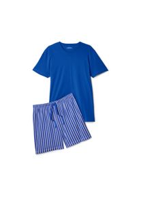 Tchibo - Ensemble pyjama shorty - taille: L - blau/&agrave; rayures