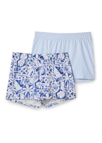 Tchibo - 2 shorts - taille: XS - blau/imprim&eacute;