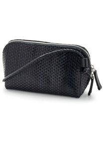 Allan K Lederhandtasche geflochten dunkelblau