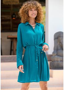 Lascana Witt Damen Strandkleid, petrol, Gr&ouml;&szlig;e 46, 100% Viskose