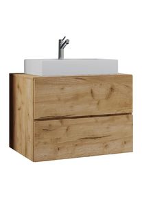Mid.you Waschtischkombi , Honigeiche , Holzwerkstoff , 2-teilig , 2 Schublade(n) Schubladen , 60 cm , h&auml;ngend , Badezimmer, Waschbecken & Armaturen, Waschtische