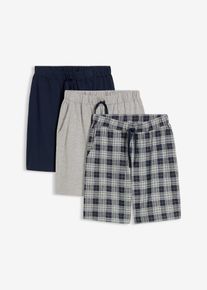 Kurze Pyjamahose (3er Pack) in blau, Gr&ouml;sse 56/58 (XL), aus &uuml;ber 80% Baumwolle, bonprix