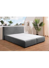 Home Affaire, Home affaire Boxspringbett &raquo;&Aring;by&laquo; In Cord Bezug, wahlweise mit und ohne Matrazte erh&auml;ltlich, anthrazit, Cord ohne Matratze/ohne Topper