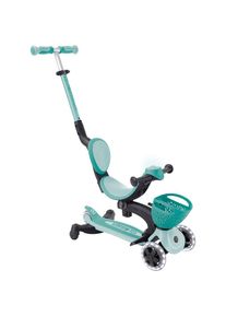 Globber, Tretroller &raquo;GO-UP BABY 360 LIGHTS, mit Leuchtrollen und Leuchtmodul&laquo; Aufsitzrad, Laufrad und Scooter in Einem, mint