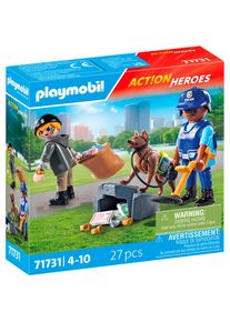 Playmobil Jeu de construction &raquo;Spurensuche mit Hund (71731), Playmobil Action Heroes&laquo;