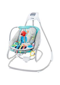 Baby Einstein, Babywippe &raquo;Kick to It 4-in-1 Musical Swing & Rocker&laquo; bis 9 kg mit Sound-Effekt, grau, Einheitsgr&ouml;&szlig;e, Babywippe