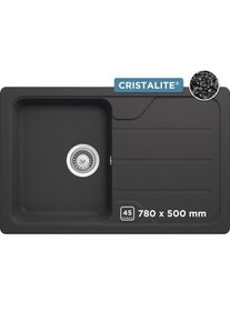 Schock, Granitsp&uuml;le &raquo;Formhaus Mini&laquo;, anthrazit, Domogranit, beidseitig