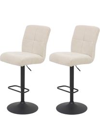 Hela, Hela Barhocker &raquo;LENI&laquo; Set, 2 Stk. tlg. Komfortsitz mit Federkorb, creme, schwarz, 92% Polyester;8% Polyamid, B/H/T: 44 cm x 102 cm x 57 cm