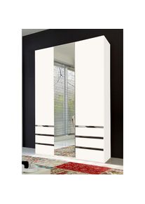 wimex, Kleiderschrank &raquo;Level by fresh to go&laquo; mit Spiegelt&uuml;ren und Schubladen, wei&szlig;, B/H/T: 150 cm x 236 cm x 58 cm