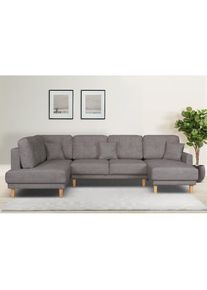 Goodproduct, GOODproduct Wohnlandschaft &raquo;TRIPLO U-Form wahlweise mit Schlaffunktion, B/T/H: 310/192/90 cm&laquo; Schlafsofa, auch mit Bettkasten, Steppung 