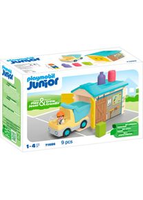 Playmobil Jeu de construction &raquo;LKW mit Sortiergarage (71686), JUNIOR&laquo; fabriqu&eacute; en Europe
