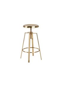 AC Design, AC Design Barhocker &raquo;Goose 41 x 87 cm&laquo; Barhocker ohne R&uuml;ckenlehne aus gold-geb&uuml;rstetem Stahl, goldfarben, B/H/T: 41 cm x 87 cm x 41 cm