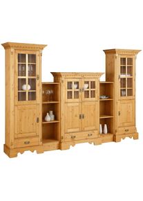 Goodproduct, GOODproduct Wohnwand &raquo;Milan&laquo; 5 Stk. tlg., natur, Massivholz, B/H/T: 326 cm cm x 199 cm cm x 47 cm cm
