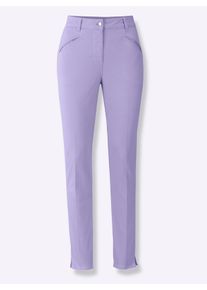Heine Witt Damen R&ouml;hrenhose mit B&uuml;gelfalten, lavendel, Gr&ouml;&szlig;e 48, 72% Baumwolle, 25% Polyester, 3% Elasthan