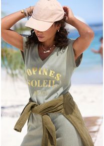 Witt Damen Strandkleid, gr&uuml;n, Gr&ouml;&szlig;e 44/46, 68% Baumwolle, 32% Polyester