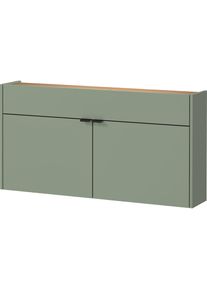 Germania, Germania Schuhschrank &raquo;Ameca&laquo; 1 Stk. tlg. mit Schubl.,f&uuml;r schmale Flure,Tiefe: 22cm,Soft-close,verstellb. B&ouml;den, taupegr&uuml;n, navarra, eiche, 