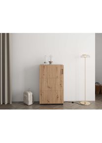 Home Affaire Armoire &agrave; chaussures &raquo;Islay, Dreht&uuml;r auf Rollen, B/T/H: 60/32,4/113,2 cm&laquo; Commode &agrave; chaussures avec place pour environ 18 paires de 