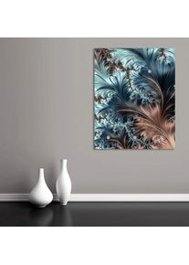 queence, queence Garderobenleiste &raquo;Azalea&laquo; Federn, Garderobe, Wandgarderobe, deko, t&uuml;rkis, bronze, Acrylglas, Edelstahl, B/H/T: 100 cm x 120 cm x 3 cm