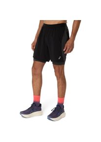 asics, Unisex, Laufshorts &raquo;ROAD 2-N-1 7IN SHORT&laquo; ACTIBREEZE Technologie, Schnelltrocknend, Atmungsaktiv, performance schwarz, graphite grau, XXL, N-Gr