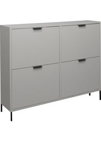 M&auml;usbacher M&auml;usbacher, Schuhschrank &raquo;Bonnie&laquo; Schuhschrank mit Quadratgestell, kreidegrau matt, Holzwerkstoff, B/H/T: 120 cm x 99 cm x 25 cm