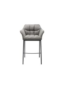 KARE Design, Barhocker &raquo;Thinktank Quattro&laquo; Hocker f&uuml;r die Bar oder K&uuml;che, grau, schwarz, B/H/T: 65 cm x 106 cm x 55 cm