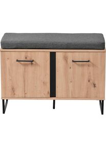 Home Affaire, Home Affaire Schuhbank &raquo;Sardinia&laquo;, artisan eiche, schwarz, Holzwerkstoff, B/H/T: 84,5 cm x 54,5 cm x 35 cm