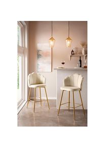 Salesfever Tabouret de bar &raquo;Clam Barstuhl mit Stil&laquo; Ensemble, ensemble de 2, Design coquillage extravagant en lot pratique de 2