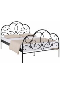 Home Affaire, Home Affaire Metallbett &raquo;TOPSELLER!&laquo; mit aufwendiger Verzierung, romantischer Stil, schwarz