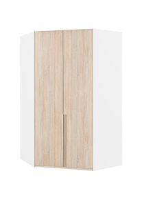 wimex, Eckkleiderschrank &raquo;New York&laquo; 208 oder 236cm hoch, wei&szlig;, struktureichefarben hell, B/H/T: 90 cm x 208 cm x 125 cm