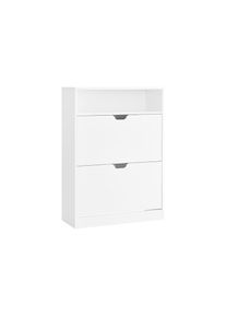 VASAGLE, VASAGLE Schuhschrank &raquo;80 x 24 x 102 cm&laquo;, wei&szlig;, Kunststoff, B/H/T: 80 cm x 102 cm x 24 cm