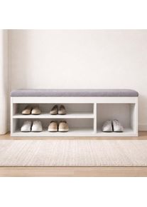 GOODproduct Banc &agrave; chaussures &raquo;Schuchschrank 100, Schuhregal, Schuhtruhe, Schuhkommode, Sitzbank&laquo; Incl. coussin d'assise confortable avec rangement 