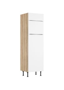 Optifit, Optifit K&uuml;hlumbauschrank &raquo;Aken&laquo;, wei&szlig;, wildeiche nachbildung, B/H/T: 60 cm x 211,8 cm x 58,4 cm