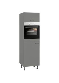 Optifit, Optifit Backofenumbauschrank &raquo;Elga&laquo; mit Soft-Close-Funktion, h&ouml;henverstellbaren F&uuml;ssen, Breite 60 cm, basaltgrau, basaltgrau, Holzwerkstoff, 