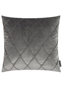 MAGMA Heimtex Coussin d&eacute;coratif &raquo;NOBLESS&laquo; 50x50 cm, housse de coussin, matelassage en losanges, look moderne et luxueux
