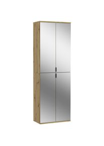 Home Affaire Armoire &agrave; chaussures &raquo;TRONDHEIM, H&ouml;he 193 cm, 4 Spiegelt&uuml;ren, 9 F&auml;cher, 7 Einlegeb&ouml;den&laquo; Incl. tringle extensible, disponible en plusieurs