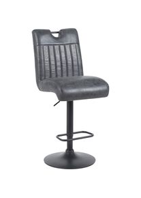 Hela, HELA Barhocker &raquo;MAJA&laquo; Set, 2 Stk. tlg. 360&deg; drehbar, h&ouml;henverstellbar, mit Griff, vintage anthrazit, 100% Polyester, B/H/T: 45,5 cm x 105 cm x 