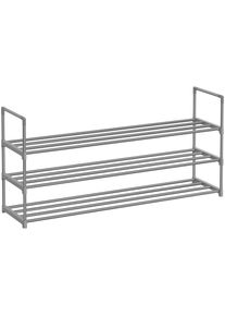 Songmics, Songmics Schuhregal &raquo;aus Metall 116 x 55 cm&laquo;, schwarz, B/H/T: 116 cm x 55 cm x 30 cm