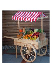Promadino, Promadino Transportkarren &raquo;Marktwagen&laquo; BxTxH: 173x82x184 cm, natur, Holzwerkstoff, Textil