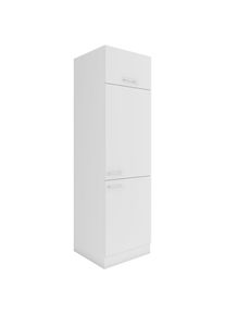 Optifit, OPTIFIT K&uuml;hlumbauschrank &raquo;Bella&laquo; Breite 60 cm, Nischenmasse B/T/H 56,7/55,5/88 cm, wei&szlig;, wei&szlig;, anthrazit, Holzwerkstoff, B/H/T: 60 cm x 206,8