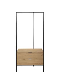 Home Affaire, Home Affaire Garderobenschrank &raquo;Innsbruck&laquo; 1 Stk. tlg. Garderobe mit Kleiderstange & 2 Schubladen - (B/T/H) 85/47/190 cm, eichefarben 