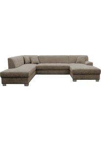 Goodproduct, GOODproduct Wohnlandschaft &raquo;Lolland 296 x 195 cm, modern, mit Steppungen, mittelfester Sitz&laquo; mit Schlaffunktion, U-Form, aus Pet Friendly