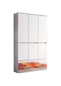 Home Affaire, Home affaire Garderoben-Set &raquo;Malcesine&laquo; Set, 2 Stk. tlg., wei&szlig;, Glas, Holzwerkstoff, B/H/T: 111 cm cm x 191 cm cm x 34 cm cm