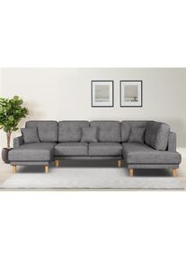 Goodproduct, GOODproduct Wohnlandschaft &raquo;TRIPLO U-Form wahlweise mit Schlaffunktion, B/T/H: 310/192/90 cm&laquo; Schlafsofa, auch mit Bettkasten, Steppung 