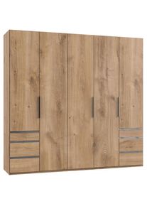 wimex, Kleiderschrank &raquo;Level by fresh to go&laquo; mit Schubladen, plankeneichefarben, B/H/T: 250 cm x 236 cm x 58 cm