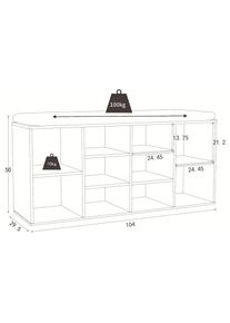 Vcm Armoire &agrave; chaussures &raquo;Hinsol S 104 x 50 cm&laquo;
