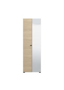 Home Affaire, Home Affaire Garderobenschrank &raquo;Rathlin, Stauraumschrank, Flurschrank, ausziehbare Kleiderstange&laquo; Spiegelt&uuml;r, Gesamtbreite 64 cm, drei 