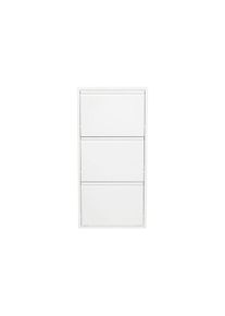 KARE Design Armoire &agrave; chaussures &raquo;Caruso Stahl, Weiss&laquo;