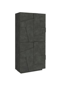 Home Affaire, Home Affaire Schuhschrank &raquo;Ping&laquo;, zement, Holzwerkstoff, B/H/T: 81 cm x 167,2 cm x 38 cm