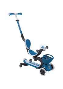 Globber, Tretroller &raquo;GO-UP BABY 360 LIGHTS, mit Leuchtrollen und Leuchtmodul&laquo; Aufsitzrad, Laufrad und Scooter in Einem, petrol